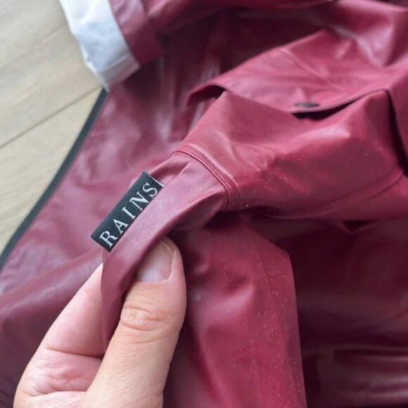 RAINS Waterproof Long Jacket - Hooded Raincoat, S/ M - Picture 5 of 9